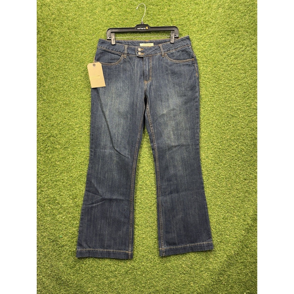 Stetson Jeans Womens 14R City Trouser Dark Wash Workwear Cowgirl Flare Leg NWT